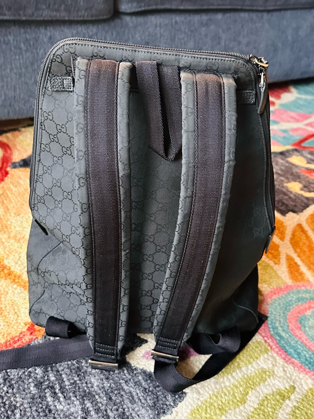 Gucci Black GG Monogram Sling Backpack - Picture 3 of 10